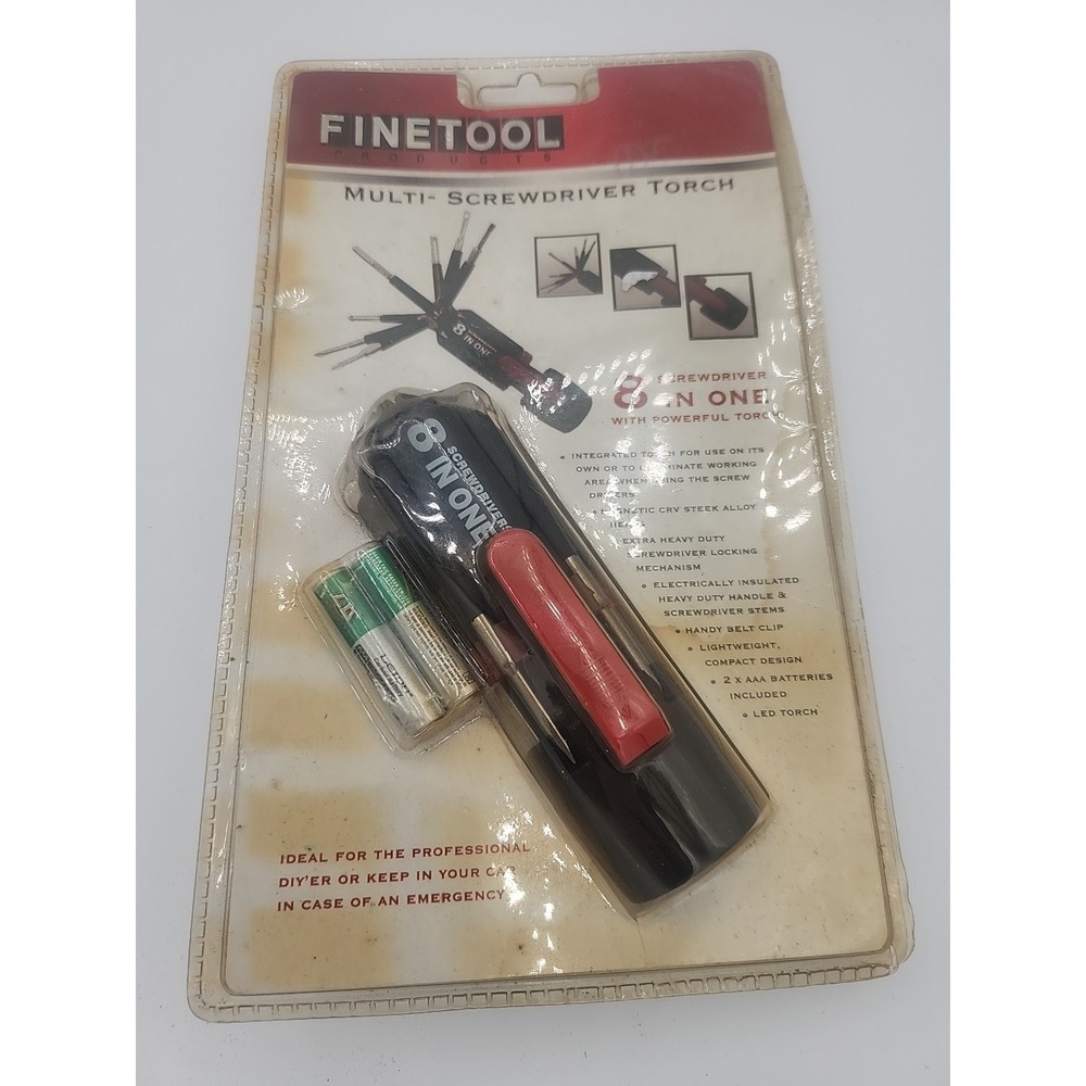 8-IN-1 PORTABLE SCREWDRIVER MULTI-TOOL 6 LED TORCH FLASHLIGHT - NEW